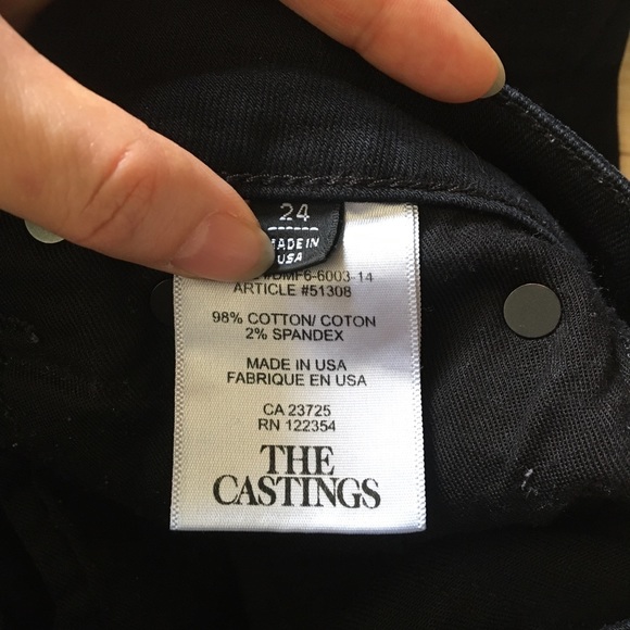 Aritzia Castings Jet Black Mid-rise Cropped Skinny Jeans - Picture 7 of 8